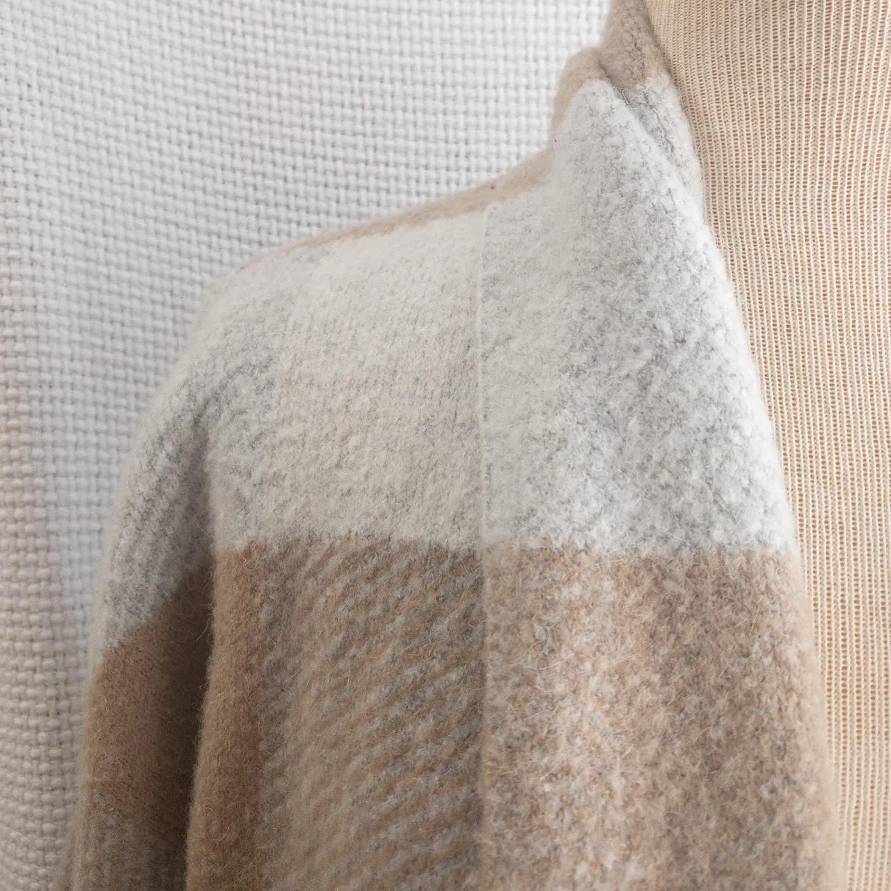 Tan And Gray Cardigan - Image 2