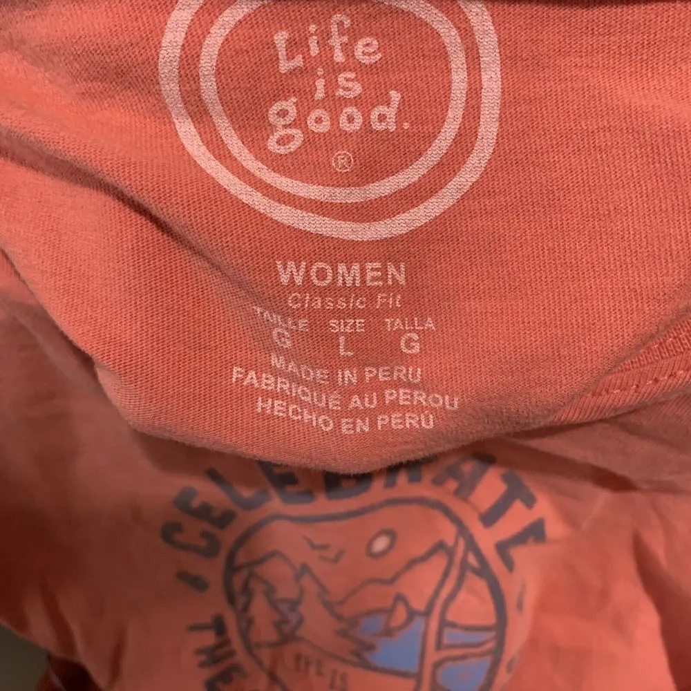 Life Is Good Womens Size Large Celebrate The Great Outdoors Graphic Classic Tee - Image 4