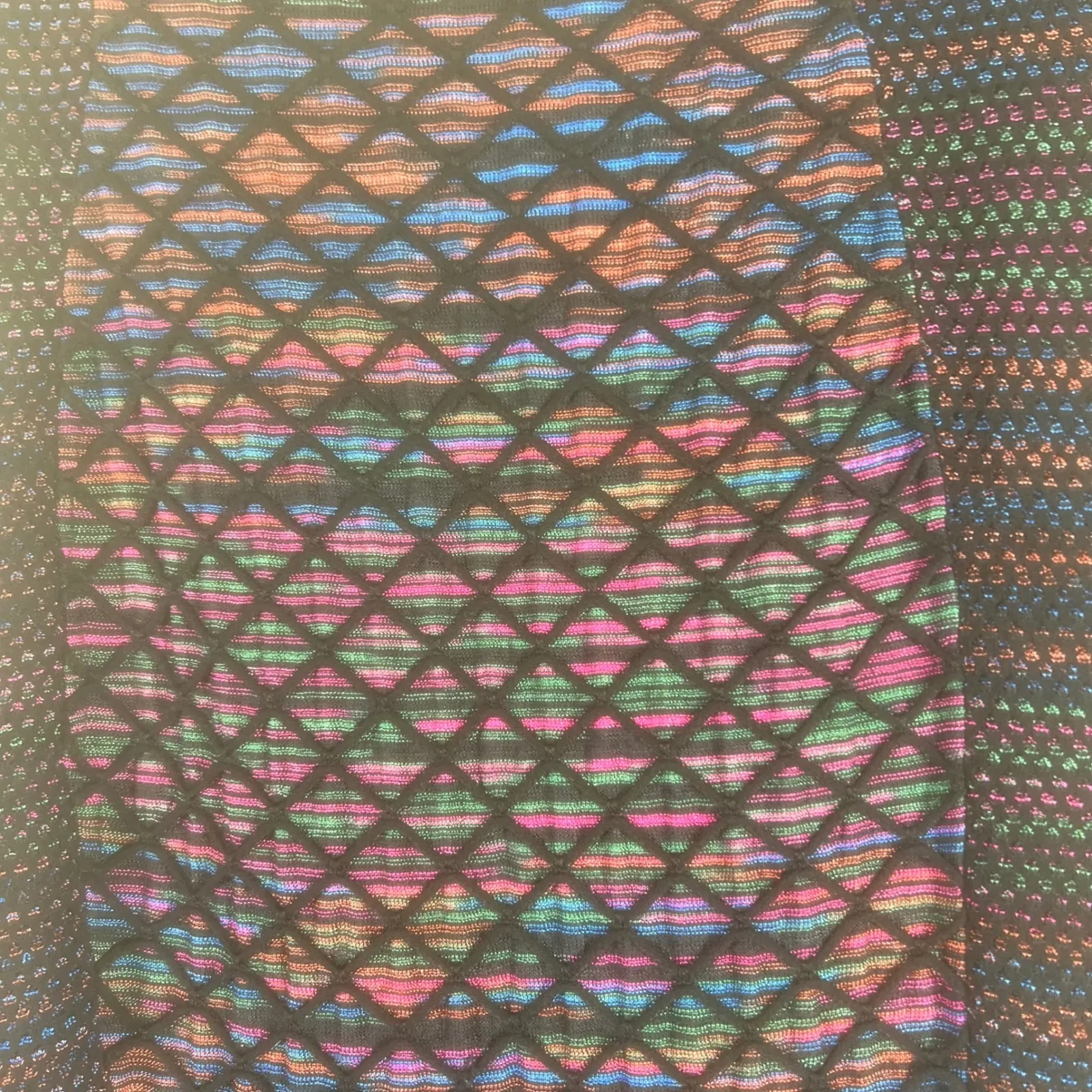 Missoni Women's Knit Skirt Size 46 Multicolor Geometric Pattern Italy‎ Designer - Image 2