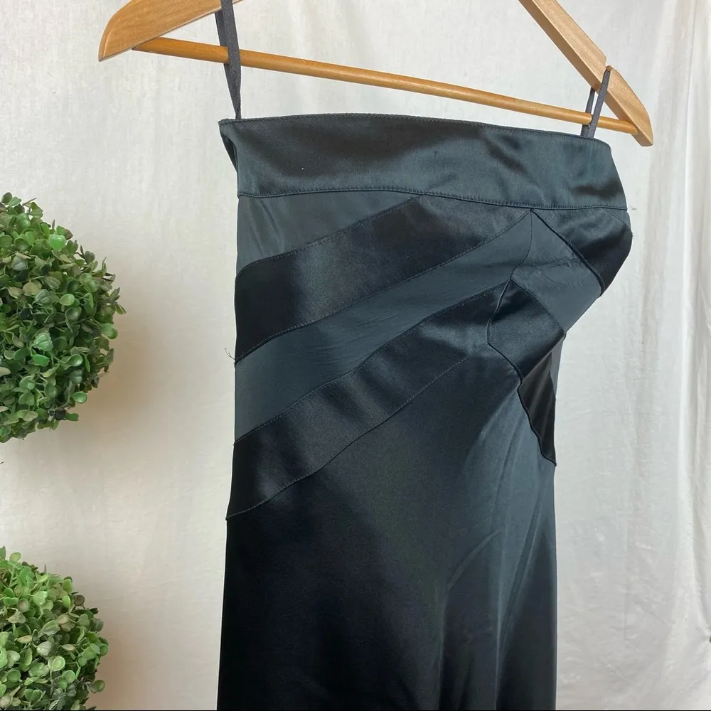 Banana Republic black Satin Strapless Prom Occasion Dress 0P - Image 6