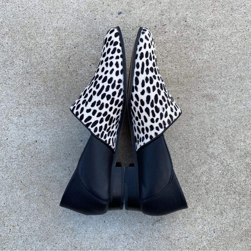 Clarks Pure Viola Flat Loafers Animal Print Calf Hair size 7.5 - Image 4