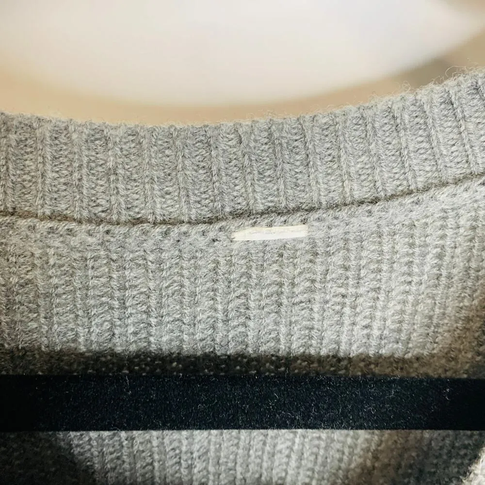 Lululemon Yin To You Sweater Heathered Light Grey Merino Wool Sz 6/8 ? - Image 6