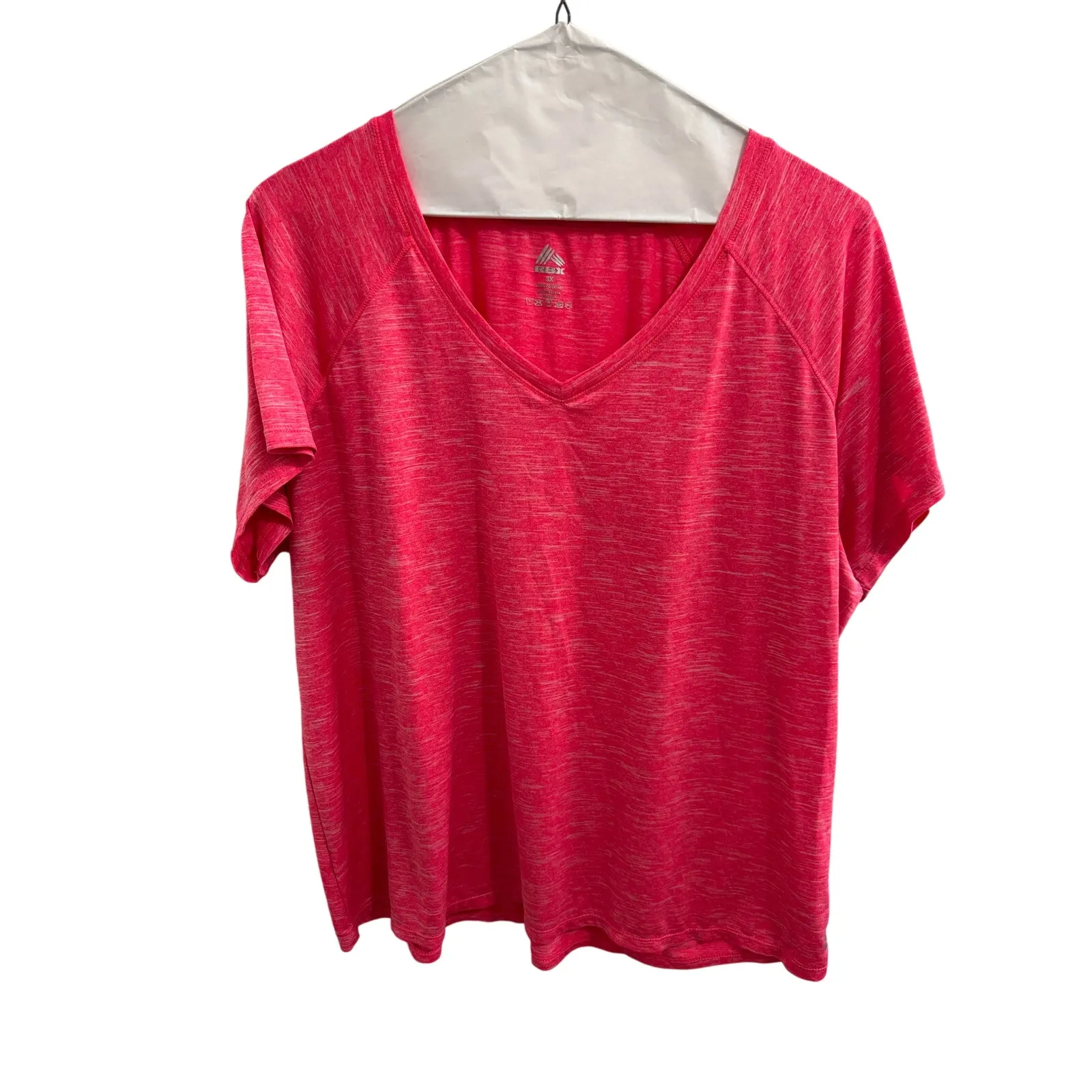 RBX Active Heathered Pink Performance Tee | Size 3X - Image 2