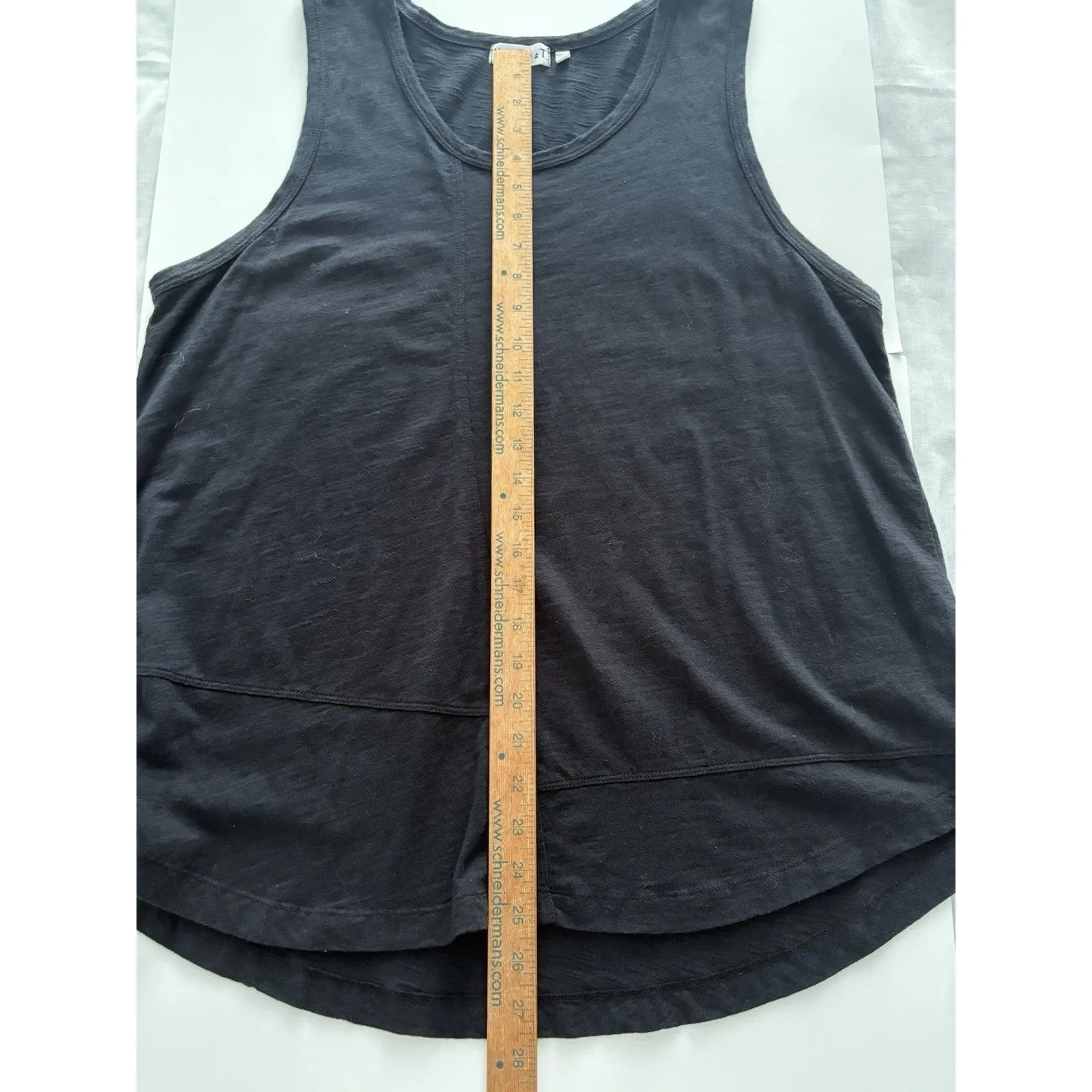 HABITAT Tank Top Size XXL Black Seamed Scoop Neck Classic Lagenlook Relaxed - Image 7