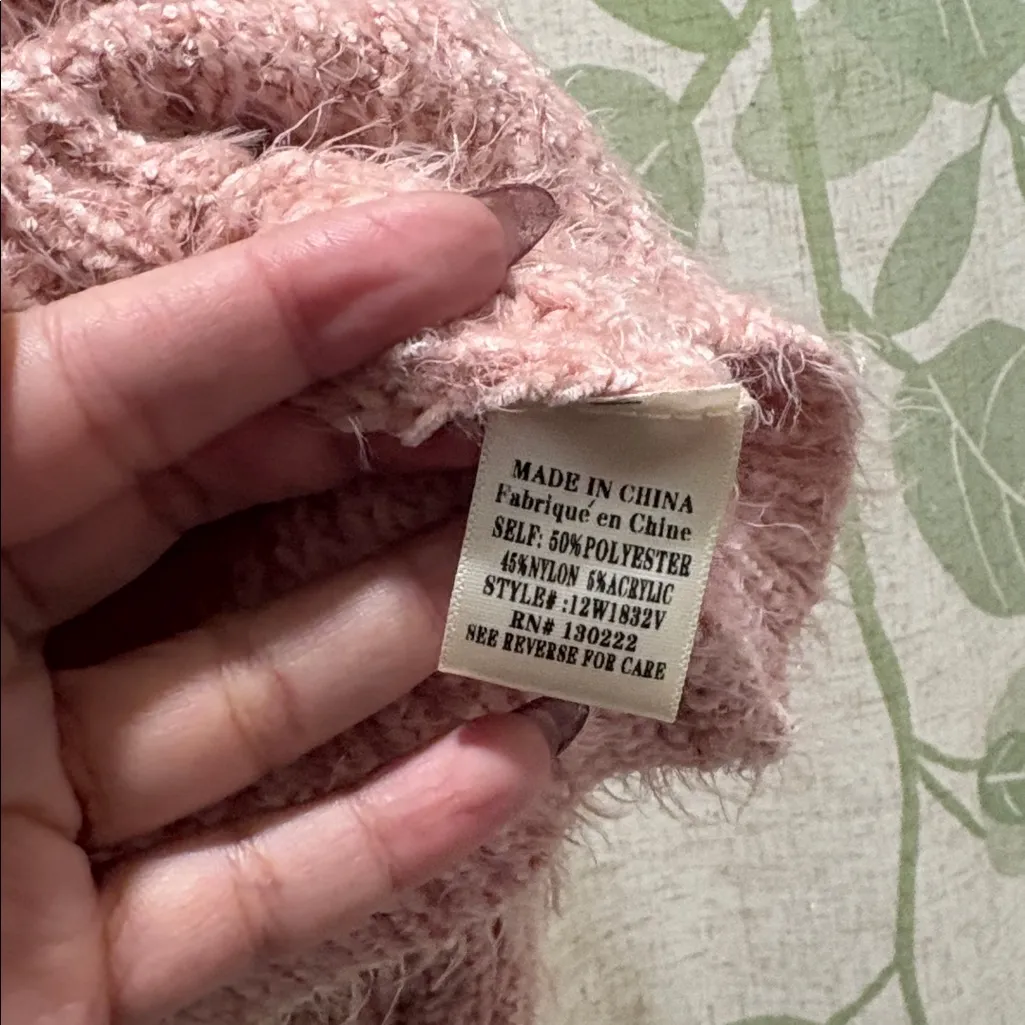 Very J Soft Pink Crew Neck Sweater - Image 3