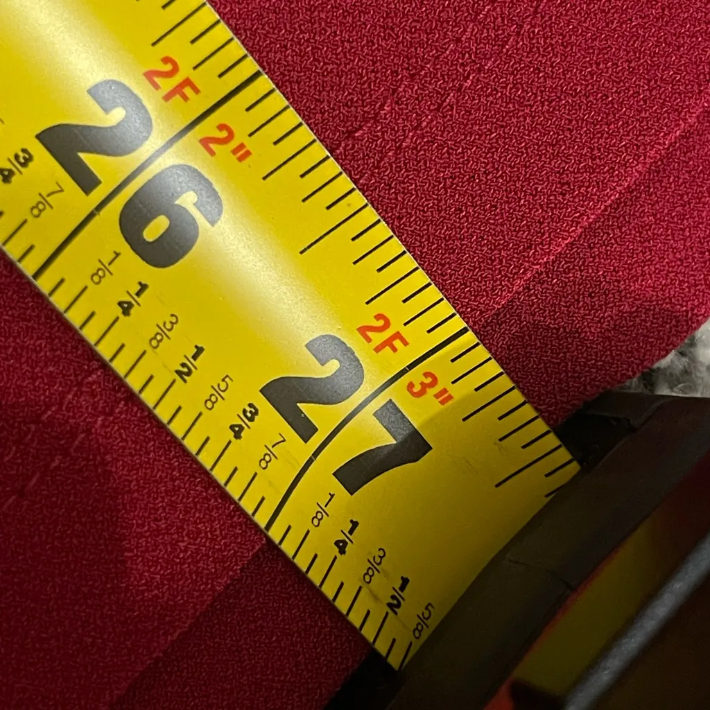 New Susan Graver Red V-Neck Lace Trim Sleeve Tunic Top M - Image 7