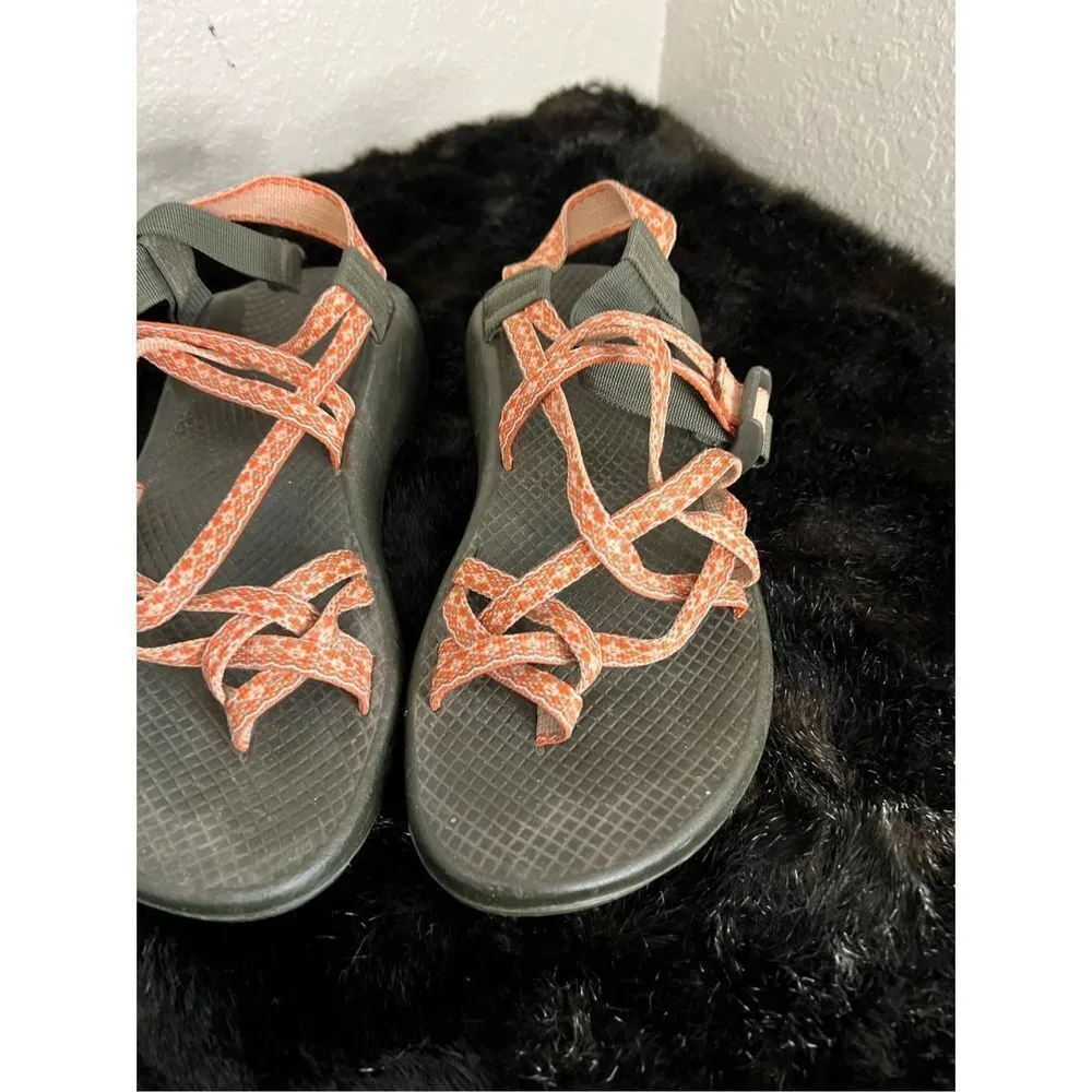 Chaco Women's ZX/2 Classic Sandals Size 8 Dagger Black Pink Orange Melon - Image 6