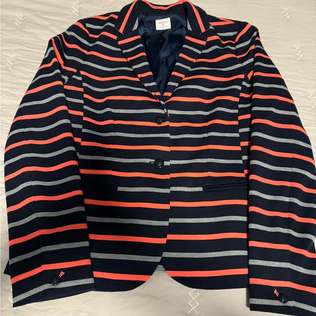 GAP Neon-stripe ponte academy blazer  size 10T - Image 11