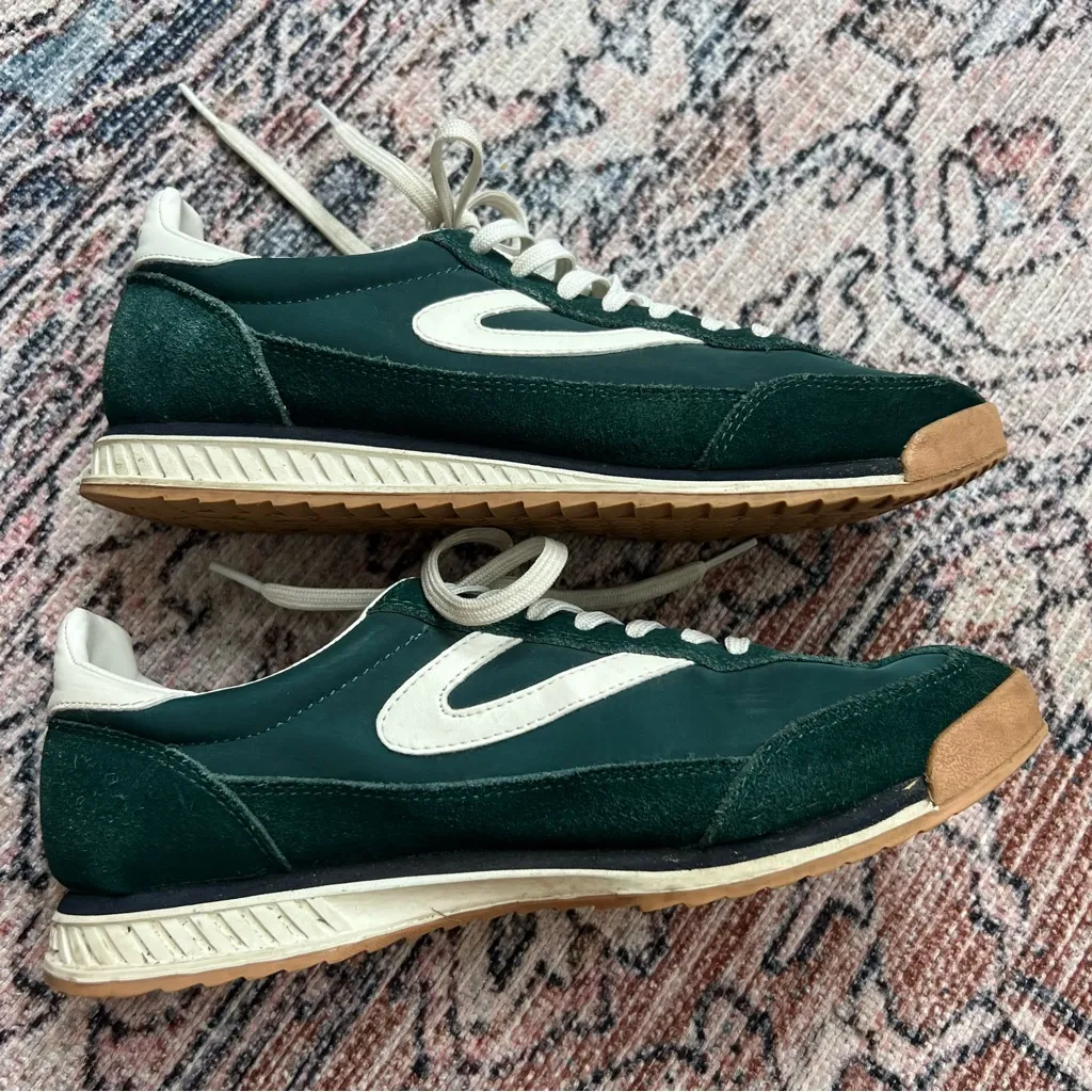Tretorn Rawlins Green Suede Sneakers Size 8.5 - Image 7