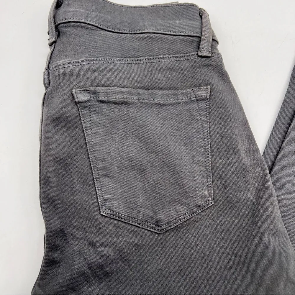 J Brand Factory Distressed Cropped Demen Grey Mid-Rise w/Raw un-Hem Size 25 - Image 3