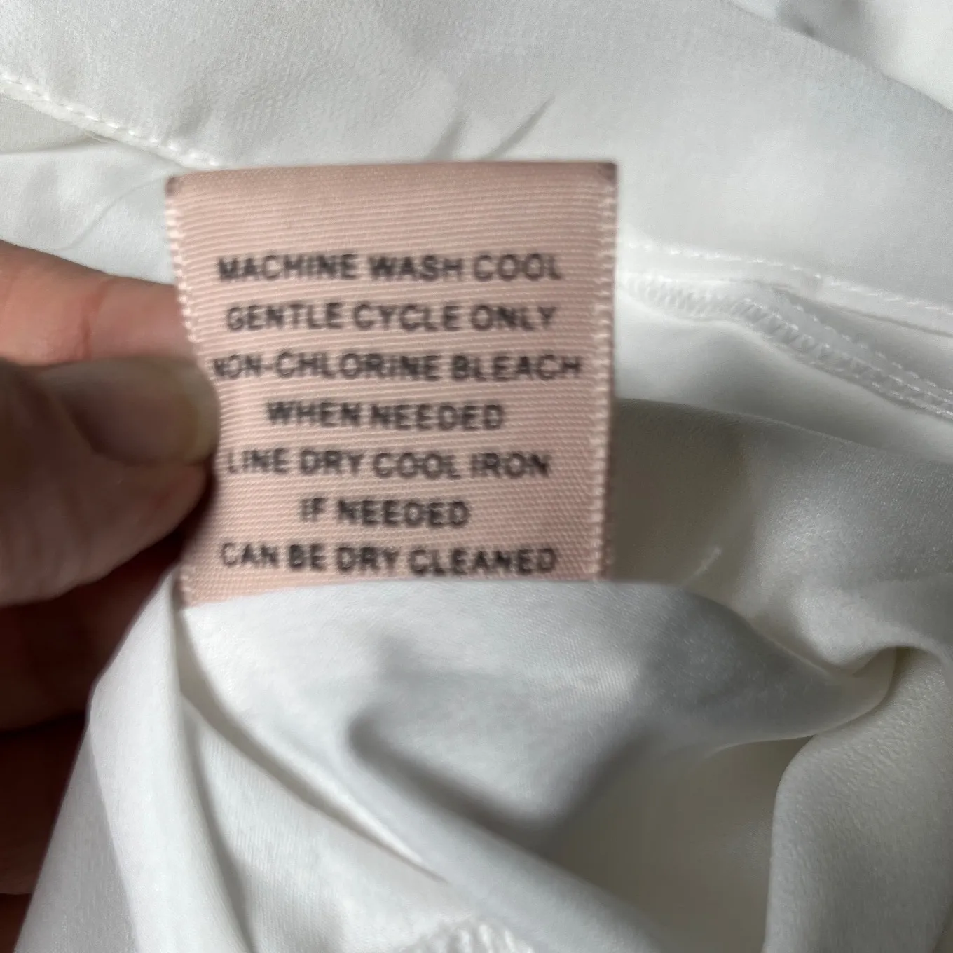 Philosophy White Camisole‎ Tank Top M V Neck Sheer Inset Lined Blouse Size M - Image 15