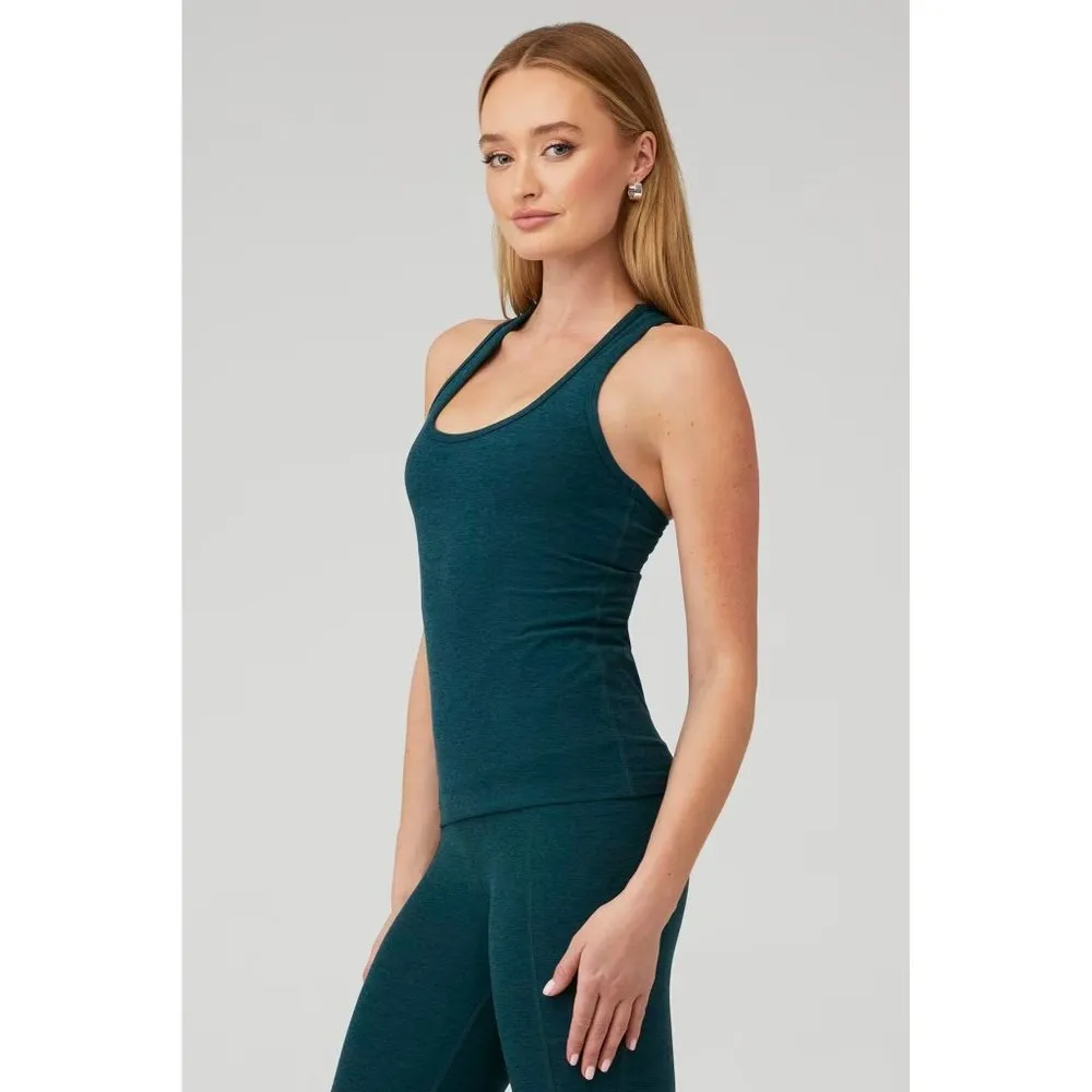 Beyond Yoga Spacedye Step Up Racerback Tank Top Midnight Green Heather Size XS - Image 6