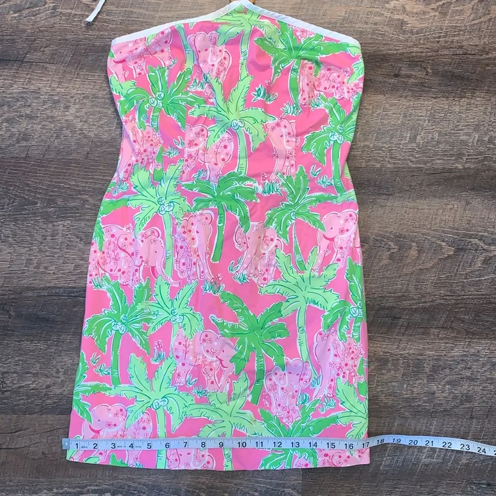 Lilly Pulitzer White Label Taboo Halter Blair Dress Women’s Size 0 Pink/Green - Image 5