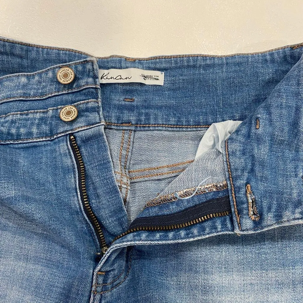 KanCan Denim Shorts Size 29 Women High Rise Frayed Hem Stretch Jean Shorts - Image 3