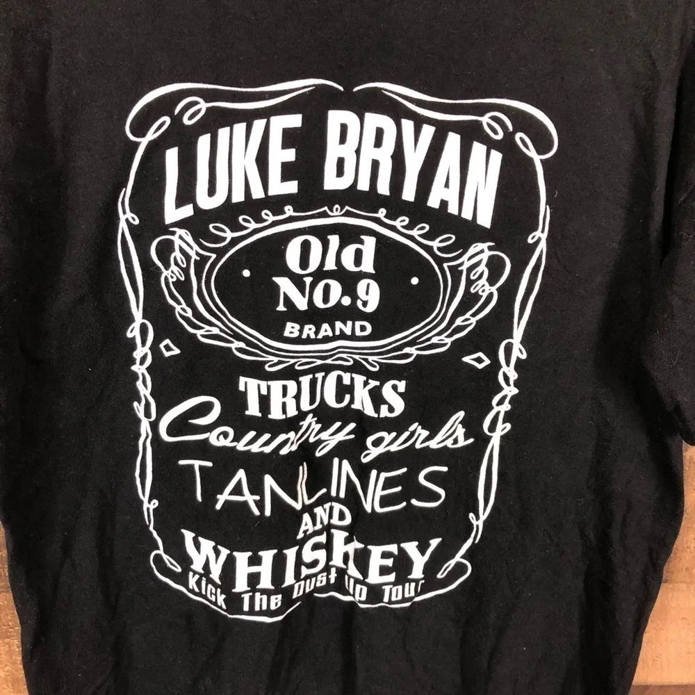 Luke Bryan‎ concert shirt size medium Black - Image 3