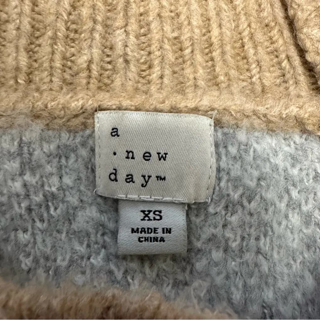 A New Day Fairisle Cozy Soft Sweater Women’s Size XS Brown Tan - Image 5
