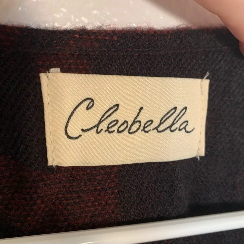 Cleobella Sevigny Capelet Poncho Cape Sweater Burgundy - Image 8