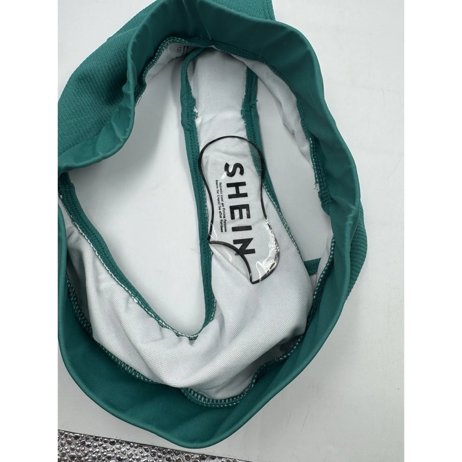 New SHEIN Swim Bikini Set Top & Swim Bottom Teal/Green Women’s SIZE L - Image 11