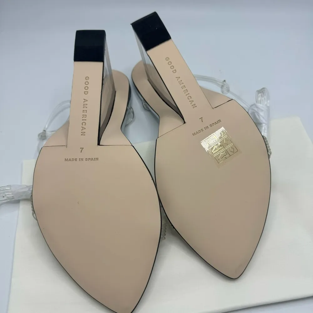 Good American Silver Cinder F*cking Rella Wedge Size 7 NEW Sandals - Image 7