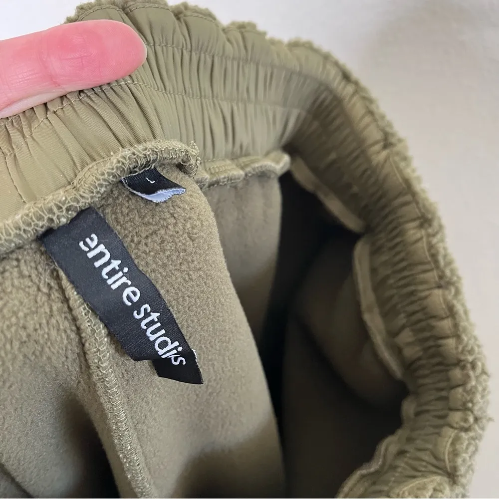 Entire Studios Sherpa Fluffy Green Sweatpants Wide Leg Womens Pant Size L Size L - Image 4