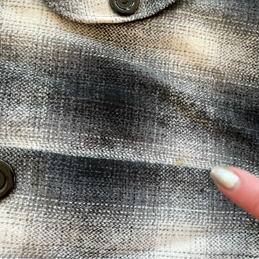 Wool Blend Oleg Cassini Plaid Trapeze Coat Size 3X - Image 11