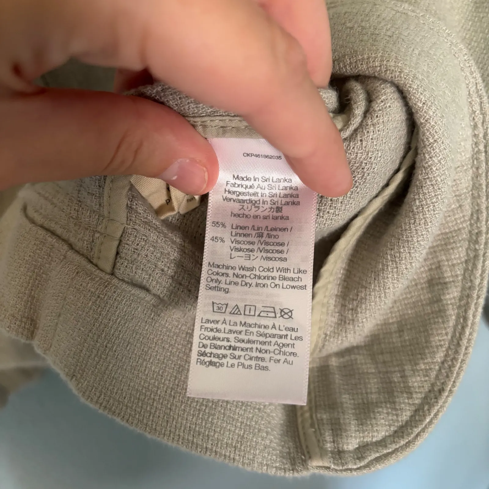 Madewell Women's Breezewoven Larsen Blazer Ashen Sage Size Small Linen Office‎ - Image 10