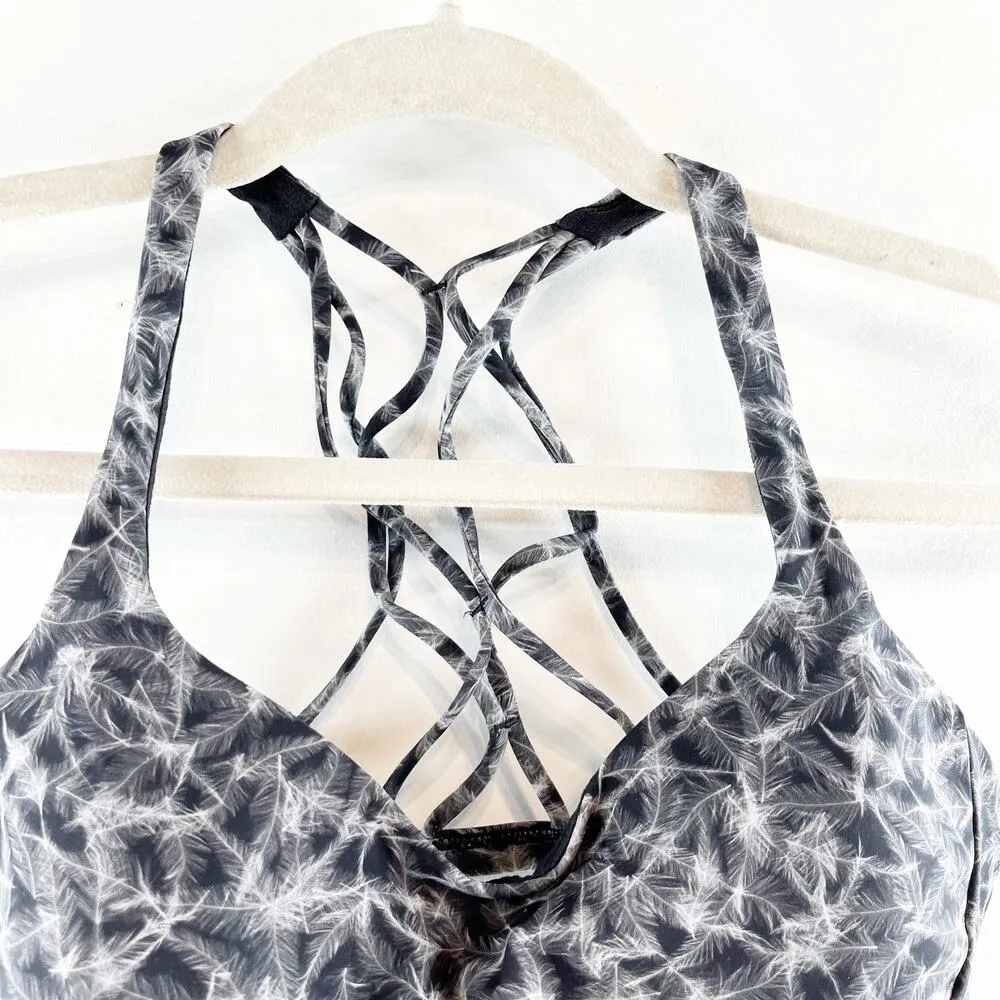 Lululemon Free To Be Zen Strappy Back Sports Bra Plume White Black 6 - Image 5