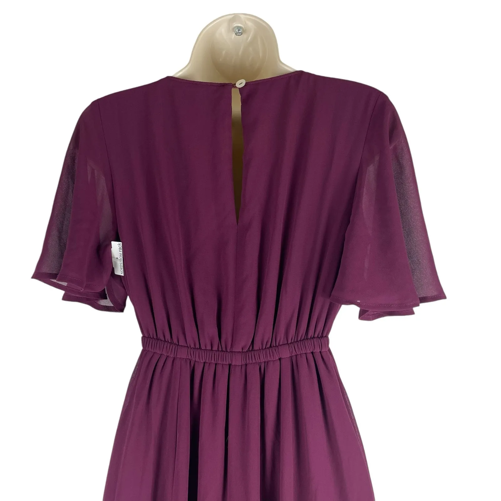 Show me Your Mumu Emily Chiffon A-Line Evening Gown Merlot Size XS - Image 11