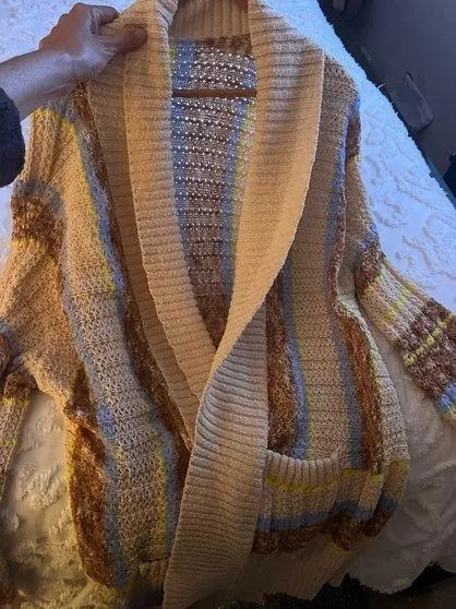 Cozy Gorgeous, Long Beach sweater, Sz L Size L - Image 2