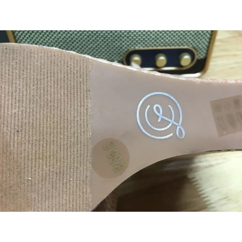 Chinese Laundry  Women 8 Pink Synthetic Buckle Ankle Strap Peep Toe Wedge Sandal - Image 7