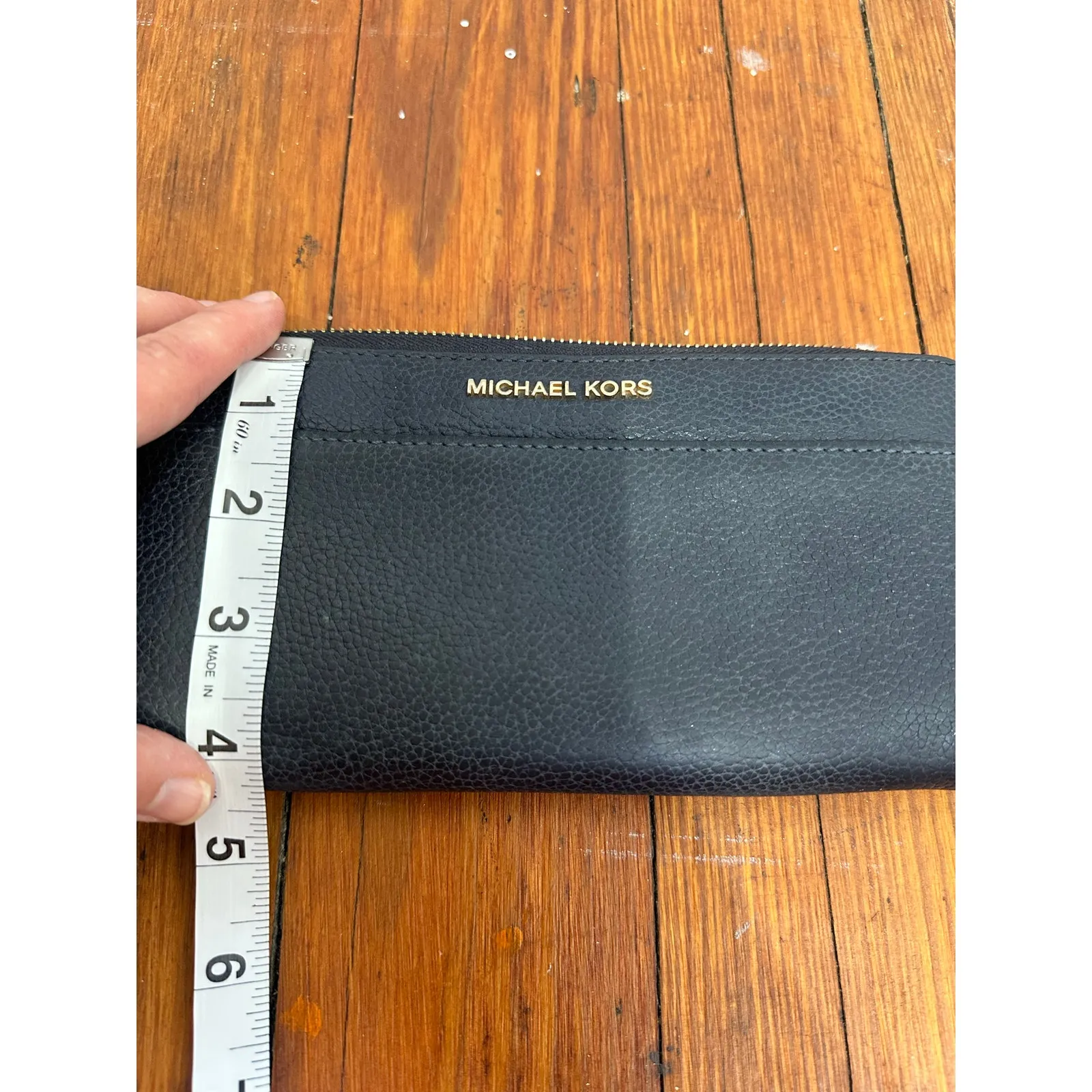 MICHAEL KORS Navy Mercer Multipocket Continental Zip Up Wallet - Image 12