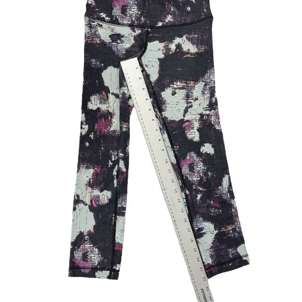 Lululemon Wunder Under Crop Leggings Kara Blossom Multi Purple 22" Inseam Size 4 - Image 5