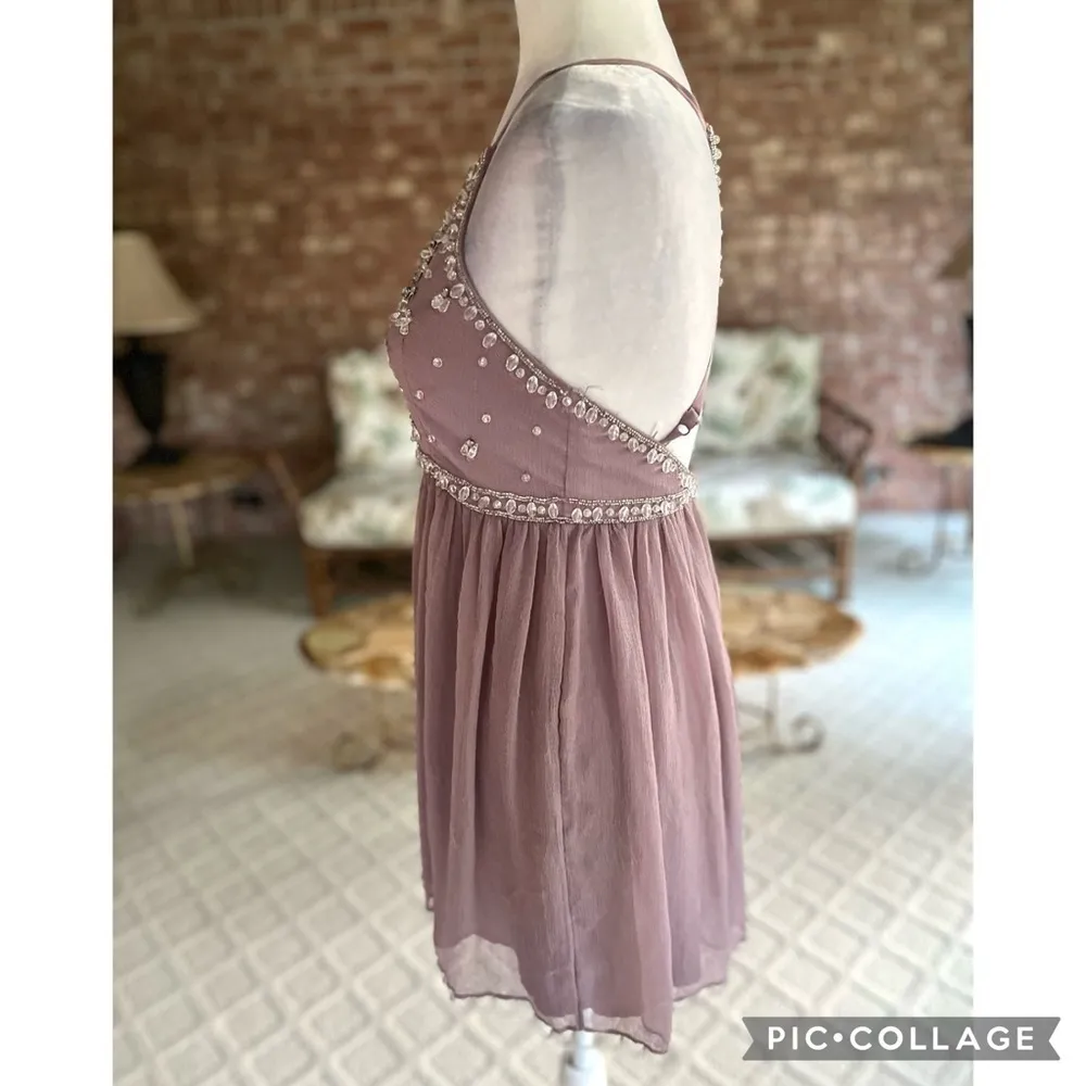 Kimchi Blue Snow Queen Dress Purple Mauve Beaded Mini Urban Outfitters 4 - Image 11