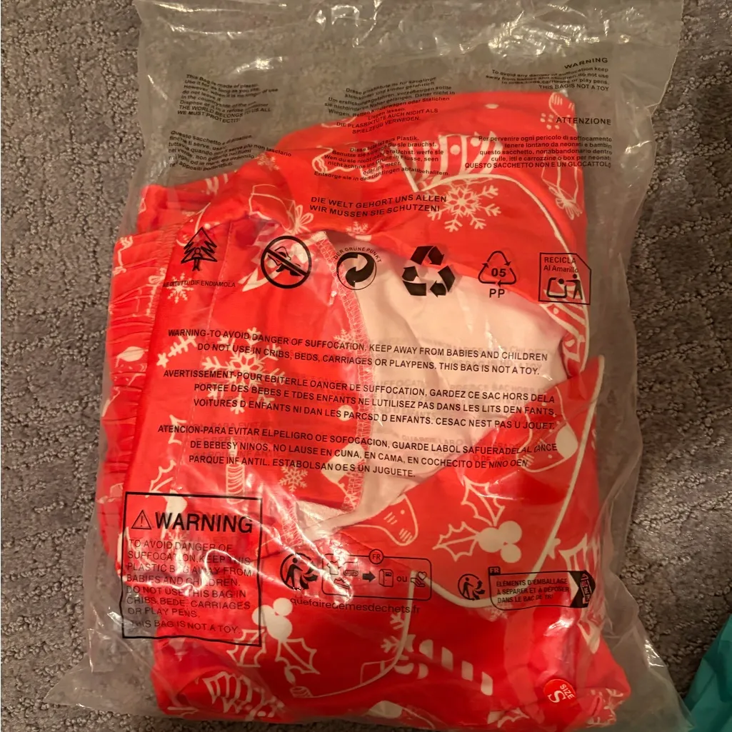 Festive Red Christmas Pajama Set | small | NEW! - Image 5