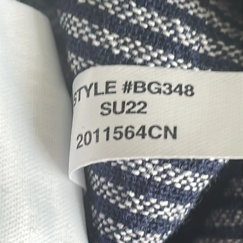 J.Crew Navy Striped Linen Blend Drawstring Short - Image 5