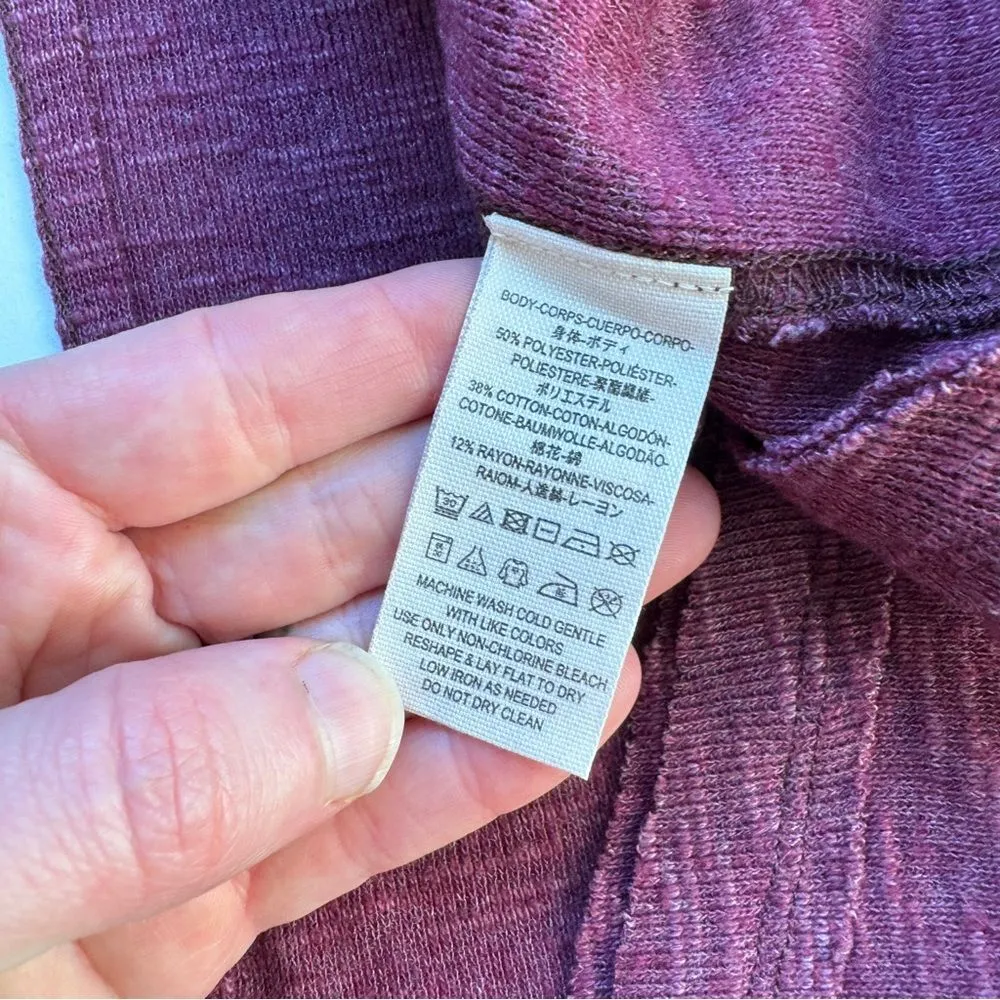 Free People Purple Split Back Cowl Neck Top Size Small NWOT - Image 8