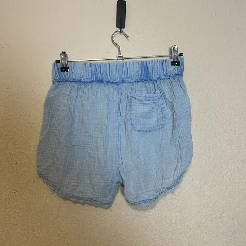 Anthropologie Daily Practice Gauzy Blue Beach Shorts‎ Size XS - Image 5