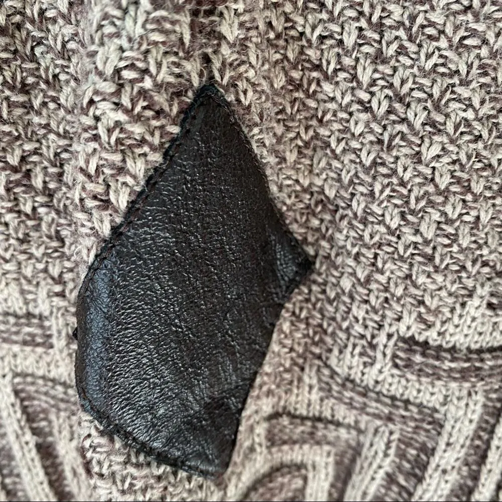 Aspetuck Trading Company Vintage Grandpa Granny Y2K Brown Sweater Medium - Image 3