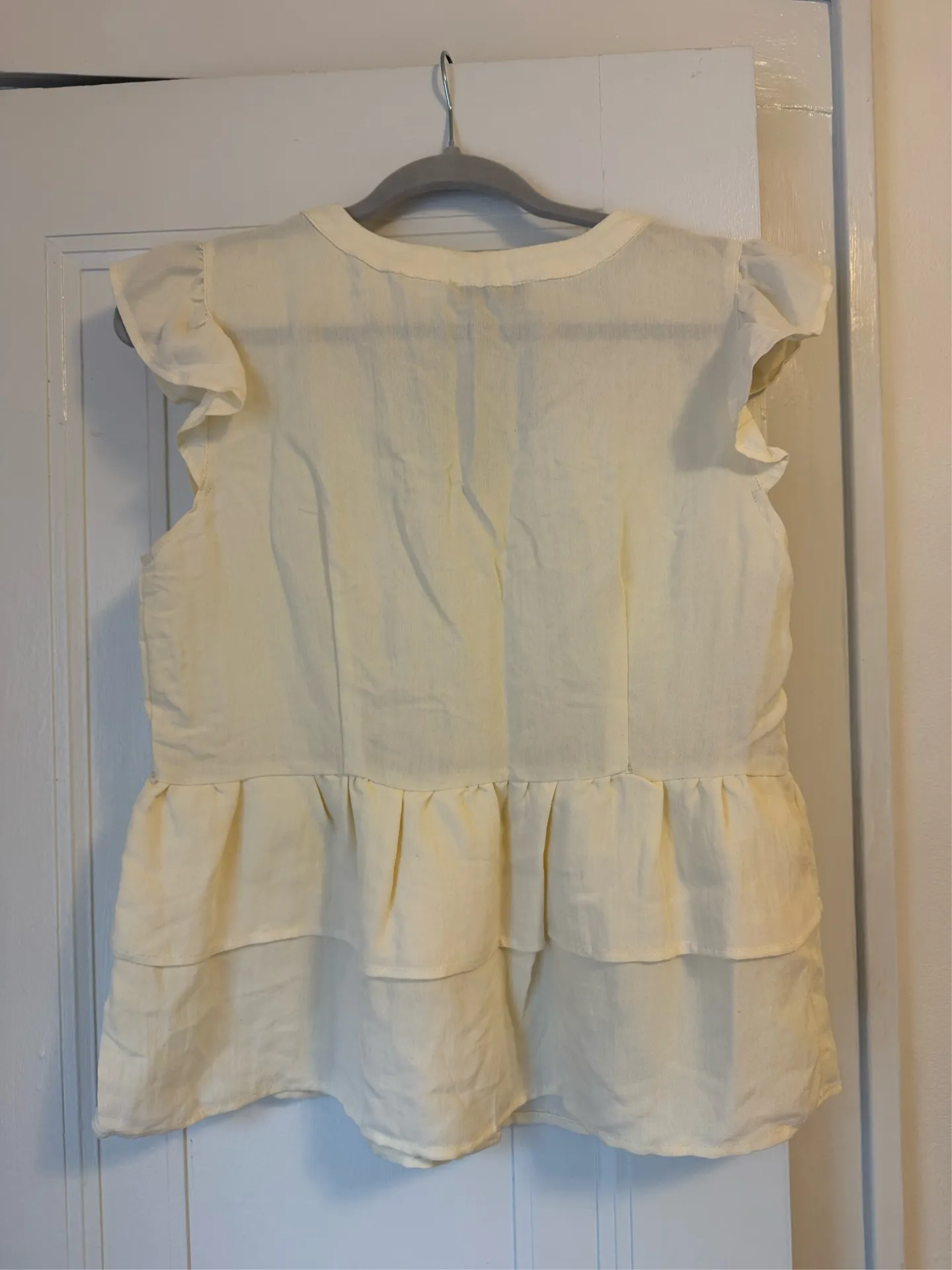 Cream Summer Blouse - Image 2