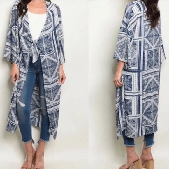 Front Tie ‎ Kimono - Image 4