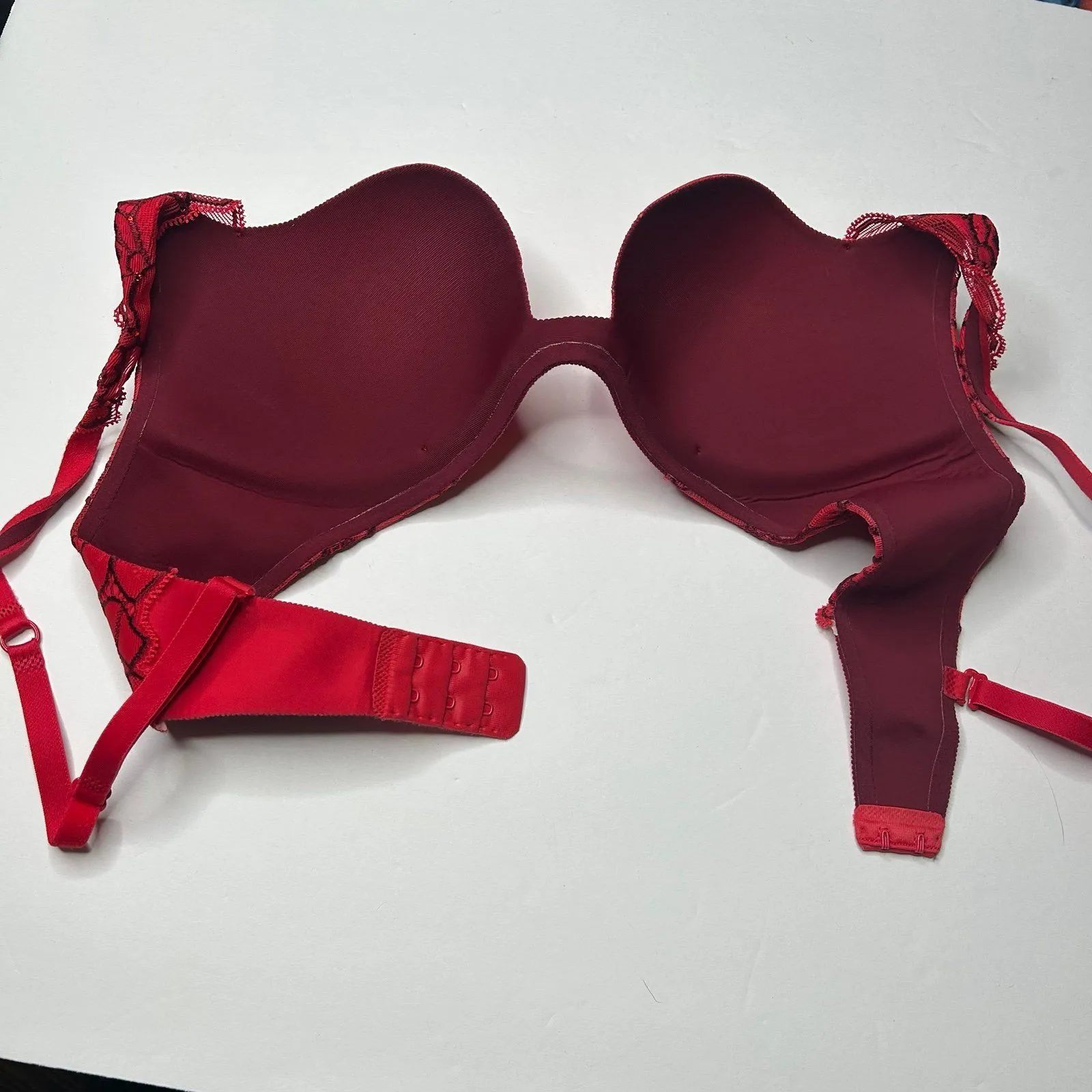 Victorias Secret Very sexy collection 34C  
Red Scalloped floral Lace rose - Image 5