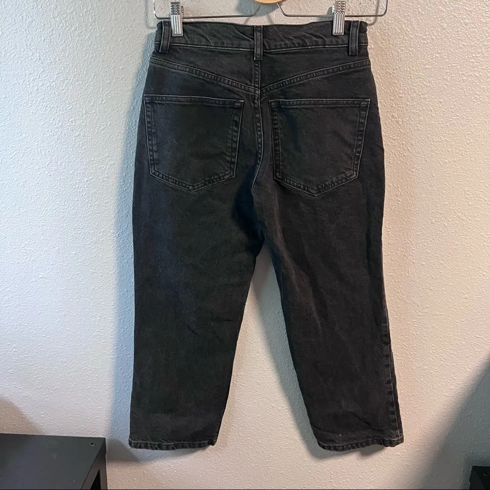 ASOS Black Crop Mom Jeans - Image 4