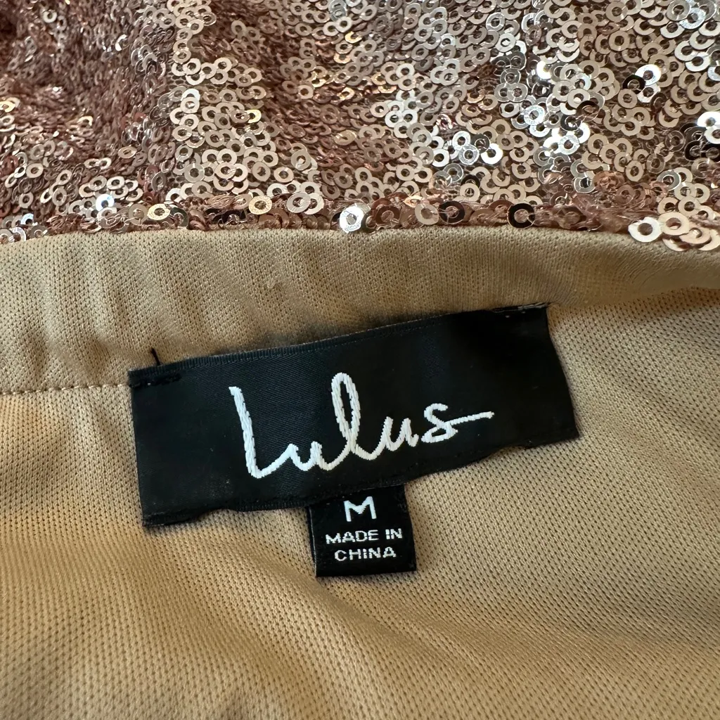 Lulus Dazzle Darling Rose Gold Sequin Off - Image 7