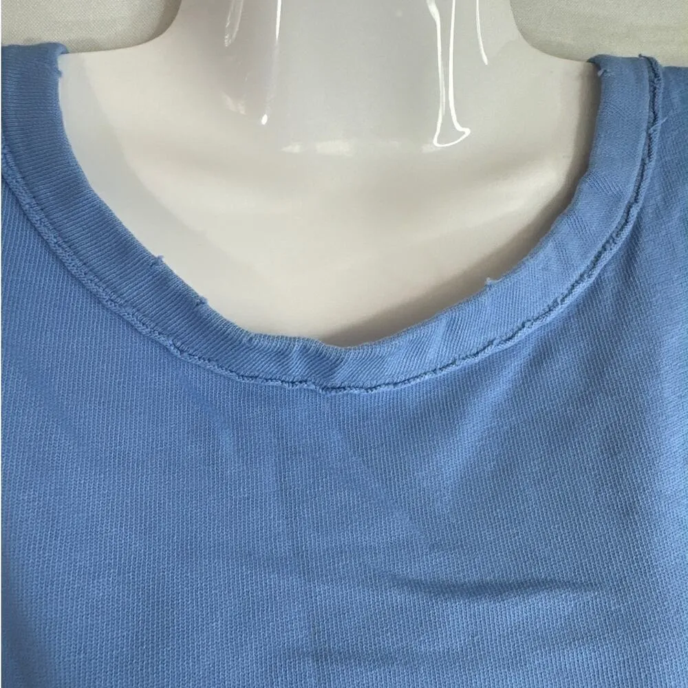 AERIE Women's Thrashed Blue Sweatshirt‎ Medium NWT - Image 2