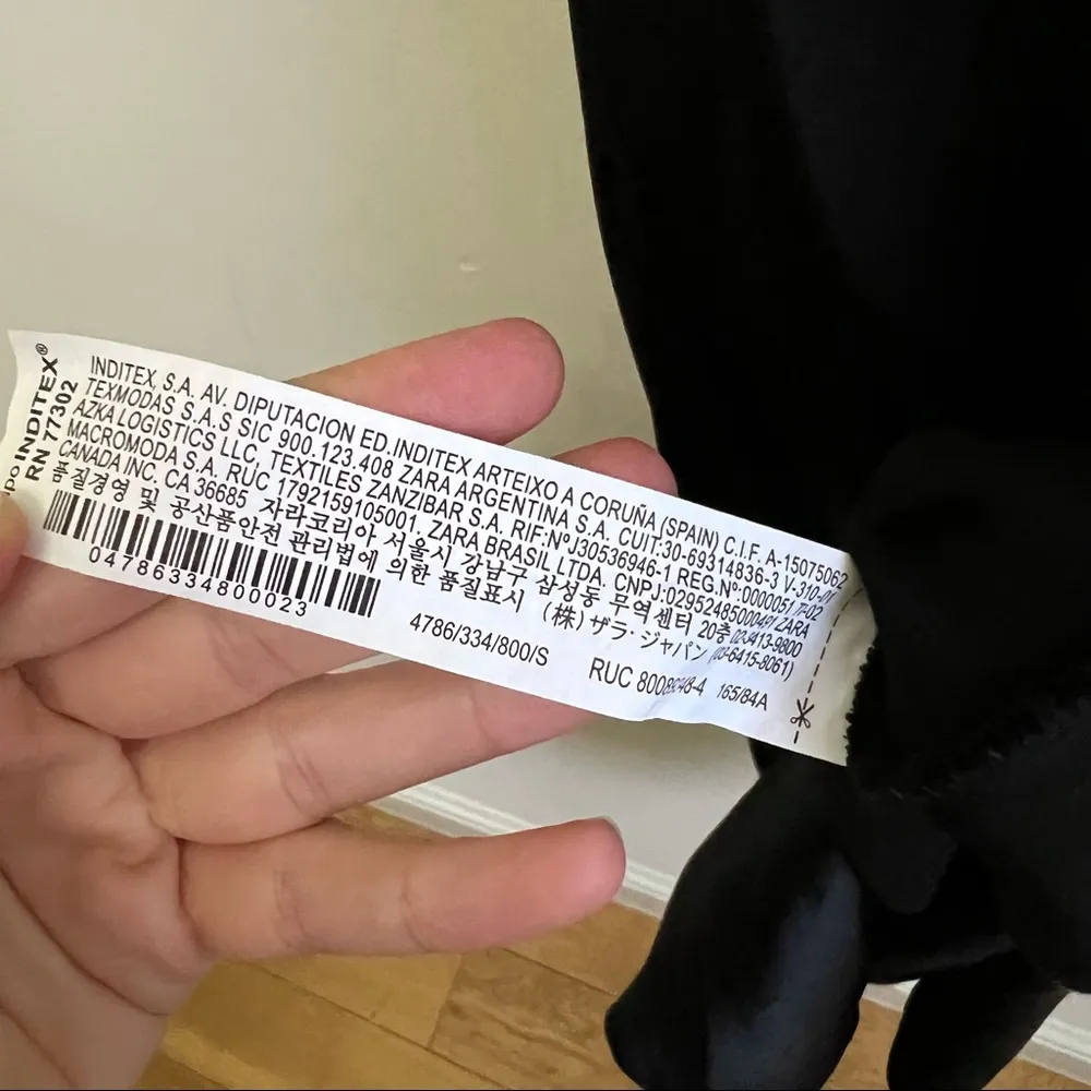 Zara Midi Surplice Draped Dress with Side Slit Black Small - Image 12