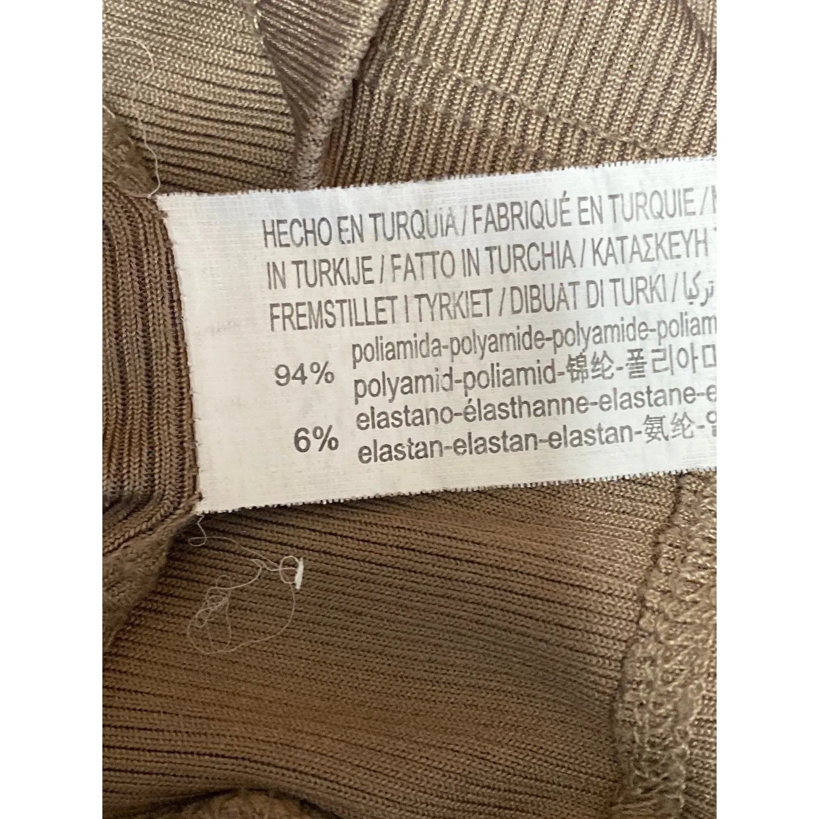 Stradivarius Women's Brown Square Neck Rib Knit Long Sleeve Crop Shirt Top Sz S - Image 4