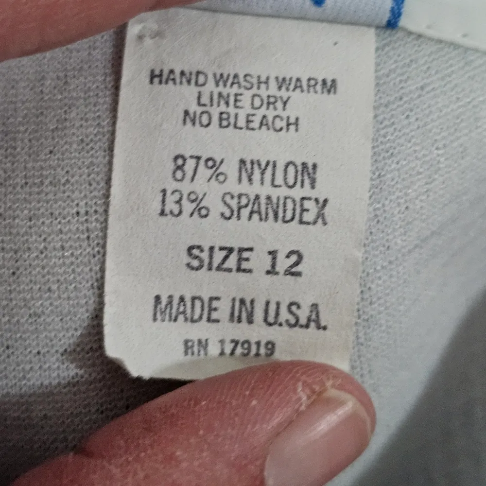 Vintage Maxine Of Hollywood 80s Blue  Tropical One Piece Swimsuit Size 12 - Image 6