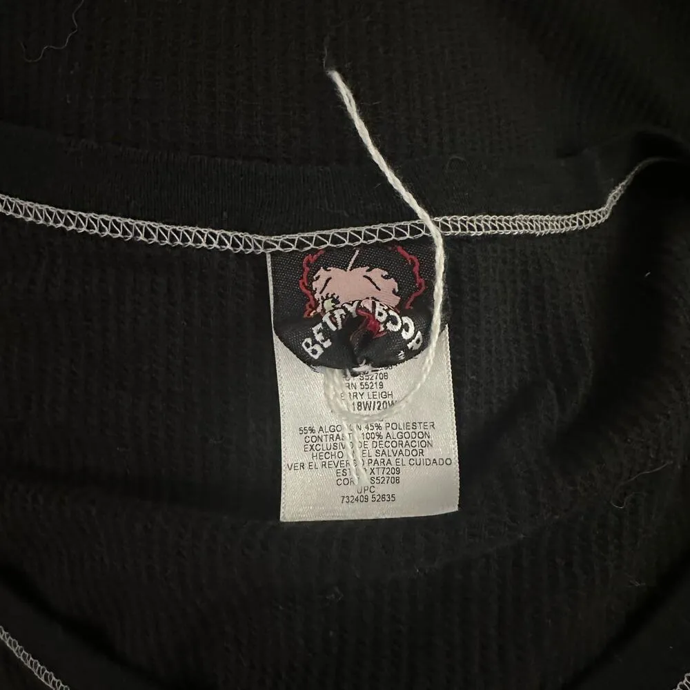 Y2k christmas betty boop naughty thermal long sleeve top - Image 2
