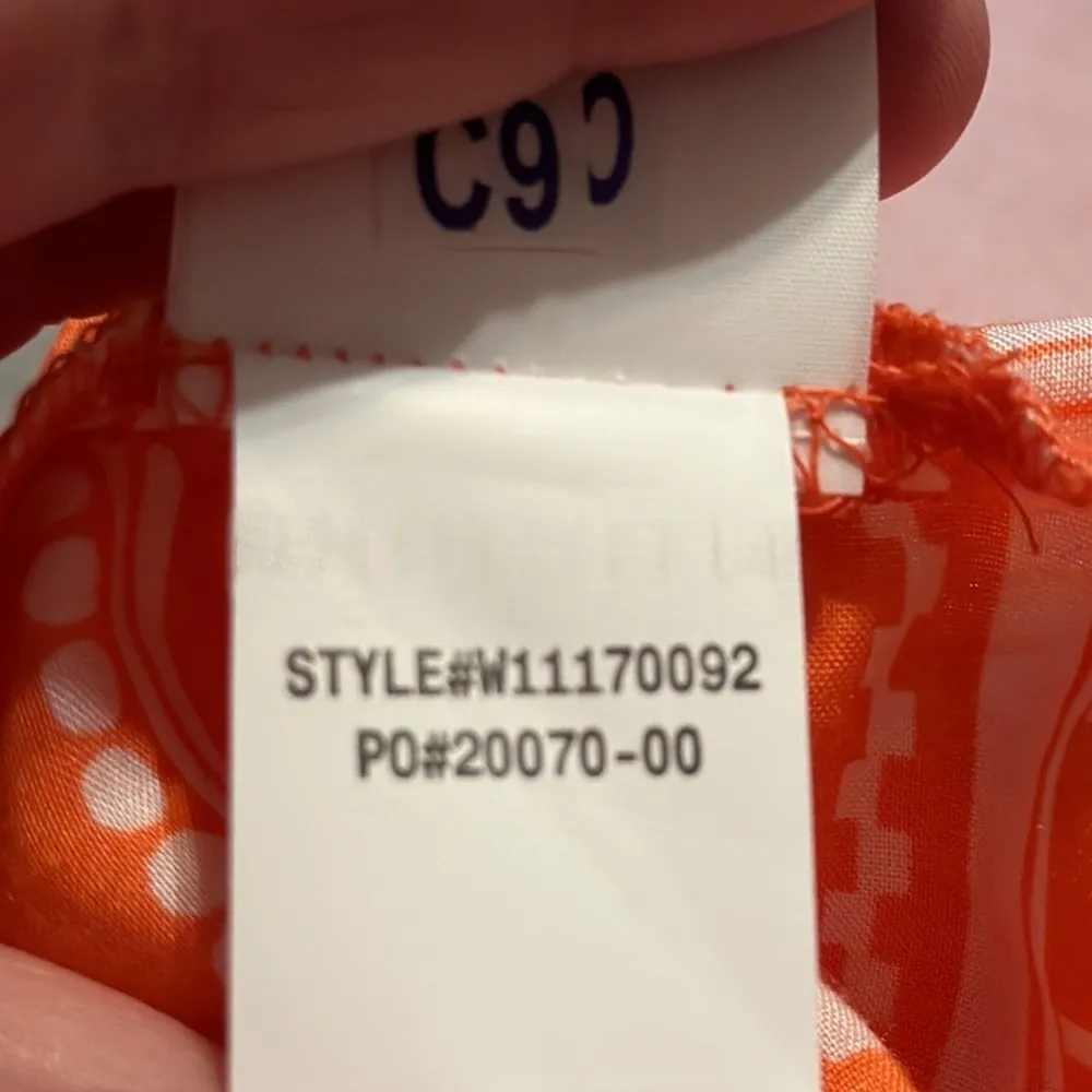 Prana Aleen‎ Orange And White Blouse Top Size XS  #W11170092 - Image 11