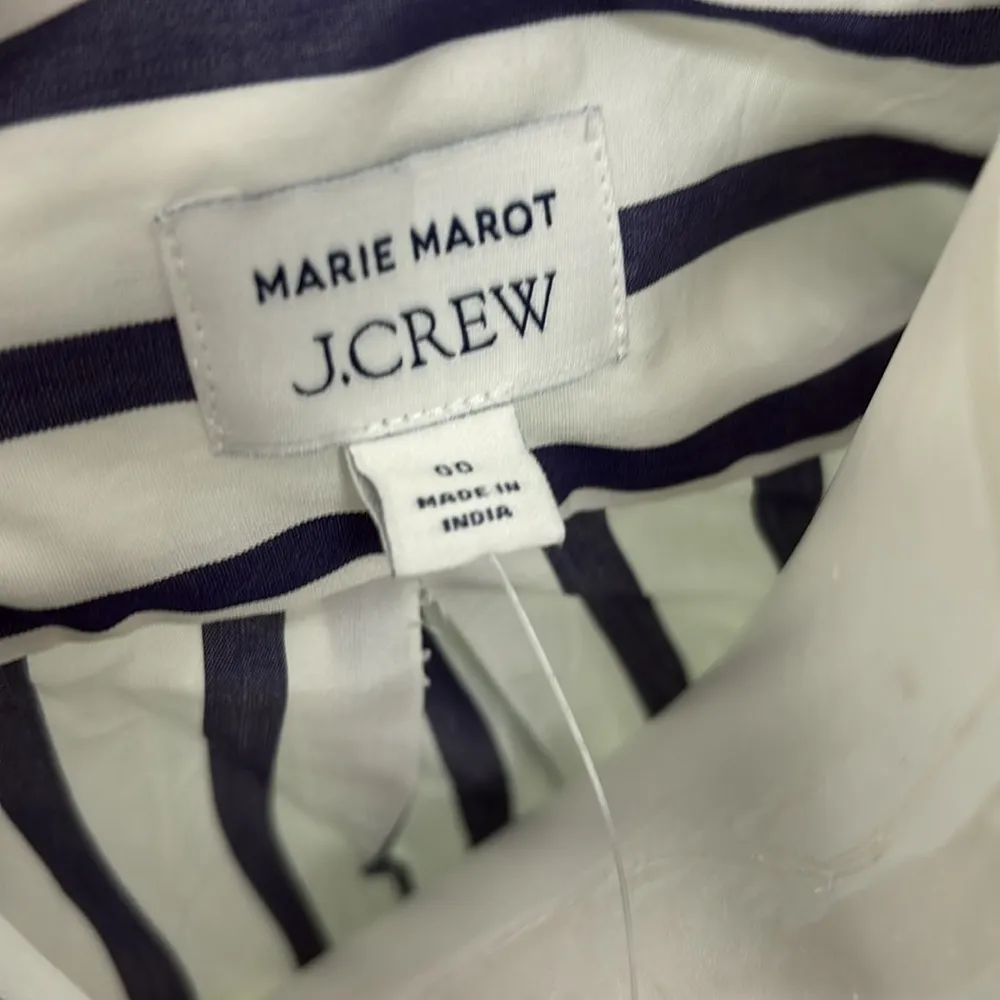 J. Crew x Marie Marot Striped Button Down Shirt Dress size 00 NEW - Image 6